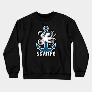 Sealife - Octopus on anchor Crewneck Sweatshirt